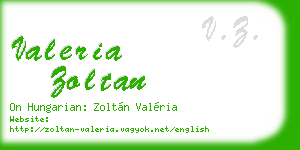 valeria zoltan business card