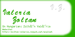 valeria zoltan business card